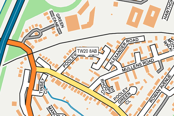 TW20 8AB map - OS OpenMap – Local (Ordnance Survey)