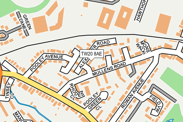 TW20 8AE map - OS OpenMap – Local (Ordnance Survey)