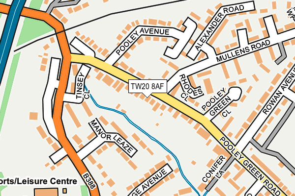 TW20 8AF map - OS OpenMap – Local (Ordnance Survey)