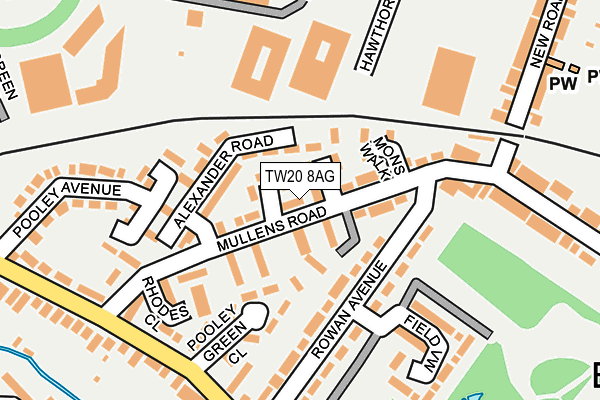 TW20 8AG map - OS OpenMap – Local (Ordnance Survey)