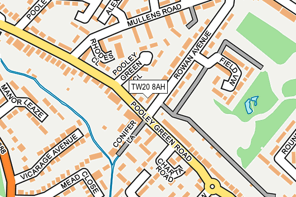 TW20 8AH map - OS OpenMap – Local (Ordnance Survey)