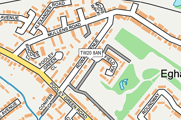 TW20 8AN map - OS OpenMap – Local (Ordnance Survey)