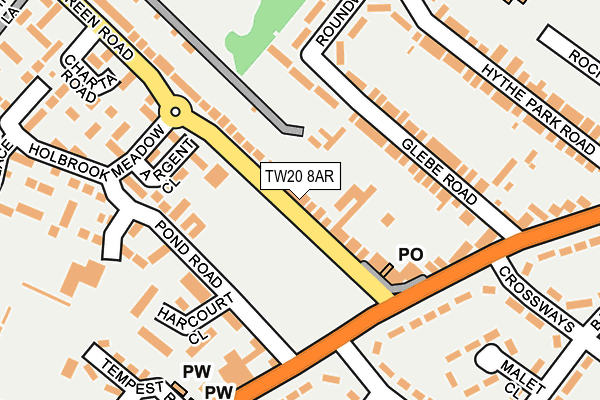 TW20 8AR map - OS OpenMap – Local (Ordnance Survey)