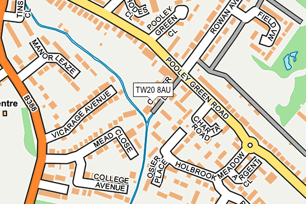 TW20 8AU map - OS OpenMap – Local (Ordnance Survey)