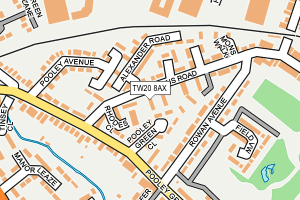 TW20 8AX map - OS OpenMap – Local (Ordnance Survey)