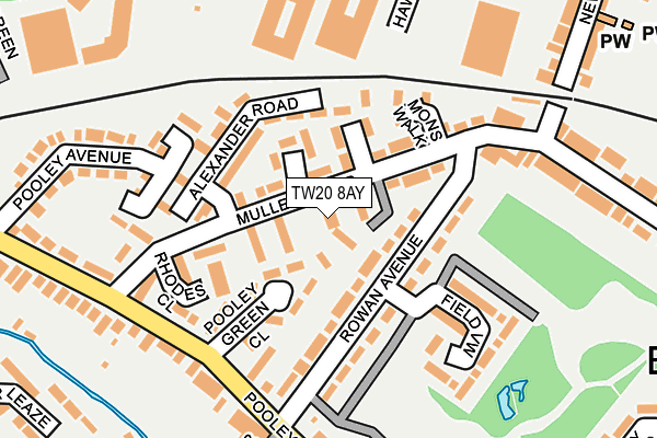 TW20 8AY map - OS OpenMap – Local (Ordnance Survey)