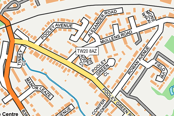 TW20 8AZ map - OS OpenMap – Local (Ordnance Survey)