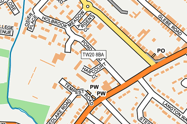 TW20 8BA map - OS OpenMap – Local (Ordnance Survey)