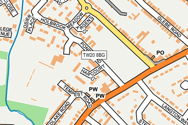 TW20 8BG map - OS OpenMap – Local (Ordnance Survey)