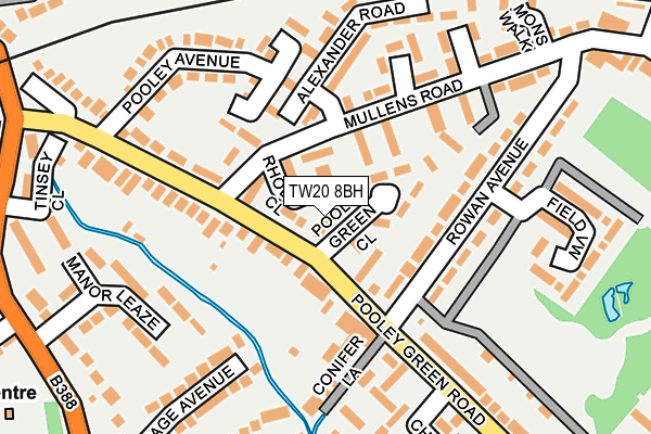 TW20 8BH map - OS OpenMap – Local (Ordnance Survey)