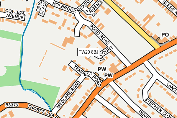 TW20 8BJ map - OS OpenMap – Local (Ordnance Survey)