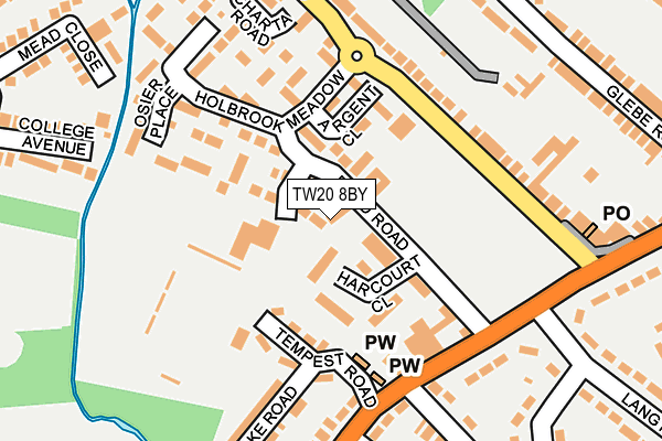 TW20 8BY map - OS OpenMap – Local (Ordnance Survey)