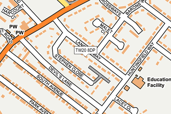 TW20 8DP map - OS OpenMap – Local (Ordnance Survey)