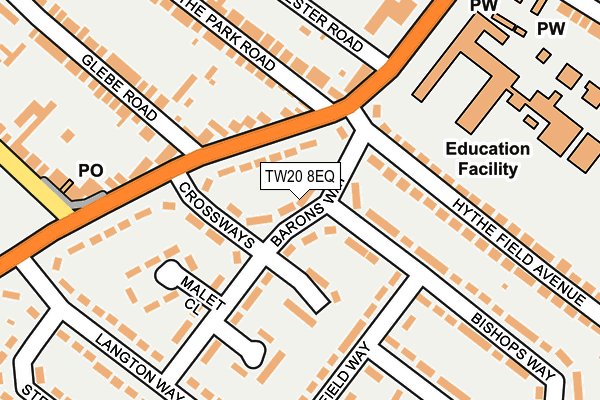 TW20 8EQ map - OS OpenMap – Local (Ordnance Survey)