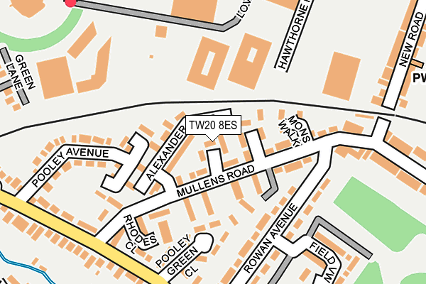 TW20 8ES map - OS OpenMap – Local (Ordnance Survey)