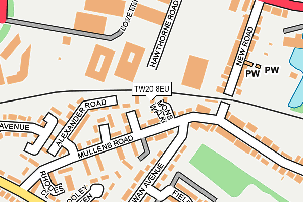 TW20 8EU map - OS OpenMap – Local (Ordnance Survey)