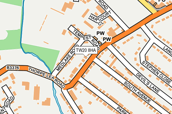 TW20 8HA map - OS OpenMap – Local (Ordnance Survey)