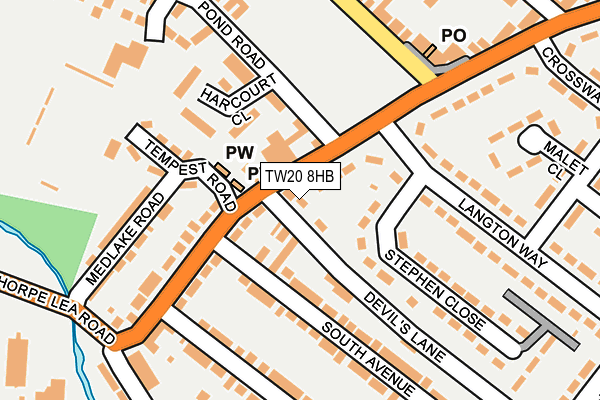 TW20 8HB map - OS OpenMap – Local (Ordnance Survey)