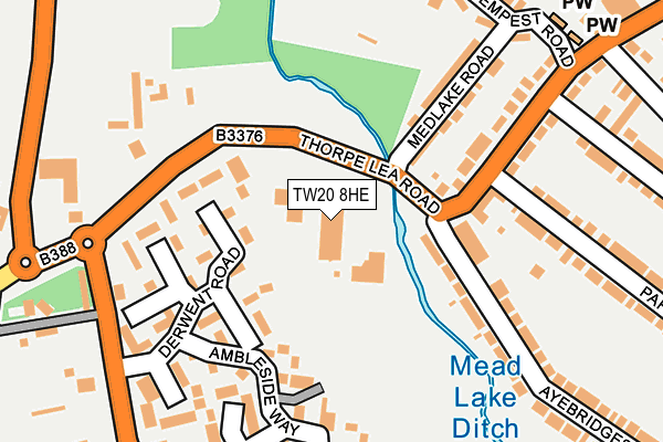 TW20 8HE map - OS OpenMap – Local (Ordnance Survey)