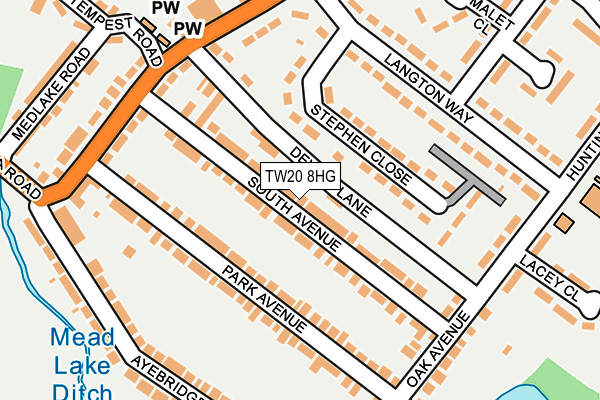 TW20 8HG map - OS OpenMap – Local (Ordnance Survey)
