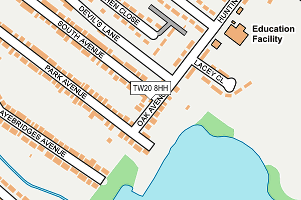 TW20 8HH map - OS OpenMap – Local (Ordnance Survey)