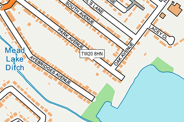 TW20 8HN map - OS OpenMap – Local (Ordnance Survey)