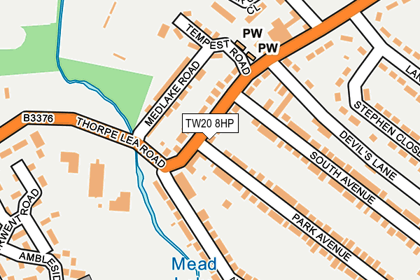 TW20 8HP map - OS OpenMap – Local (Ordnance Survey)