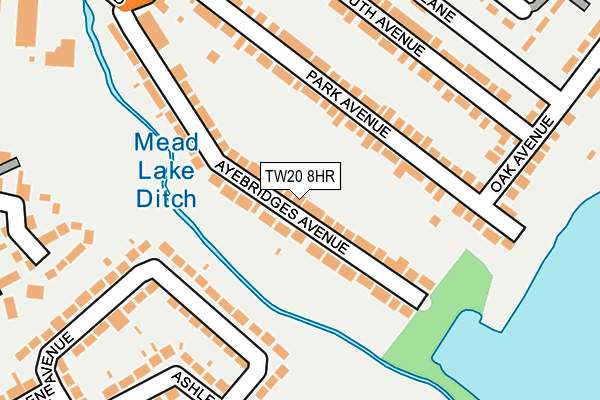 TW20 8HR map - OS OpenMap – Local (Ordnance Survey)