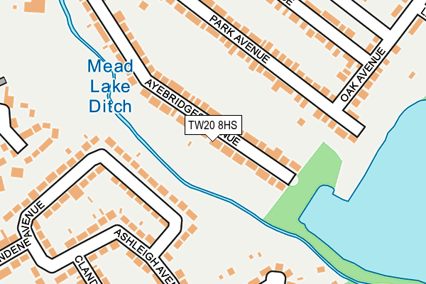 TW20 8HS map - OS OpenMap – Local (Ordnance Survey)