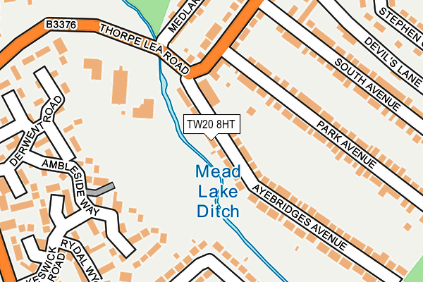 TW20 8HT map - OS OpenMap – Local (Ordnance Survey)