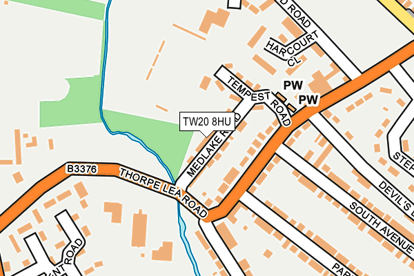 TW20 8HU map - OS OpenMap – Local (Ordnance Survey)