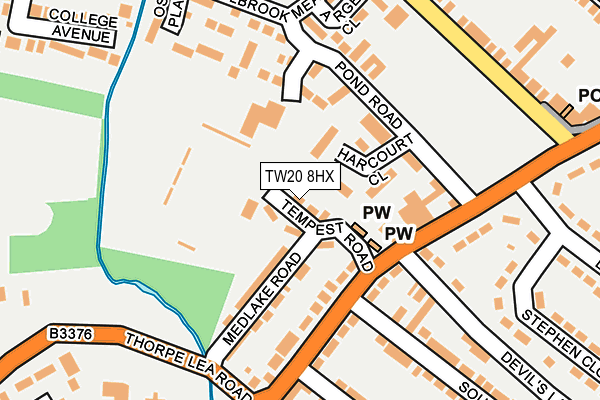 TW20 8HX map - OS OpenMap – Local (Ordnance Survey)