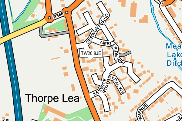 TW20 8JE map - OS OpenMap – Local (Ordnance Survey)