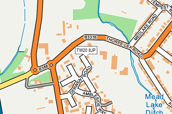 TW20 8JP map - OS OpenMap – Local (Ordnance Survey)