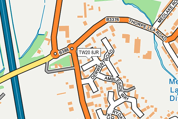TW20 8JR map - OS OpenMap – Local (Ordnance Survey)