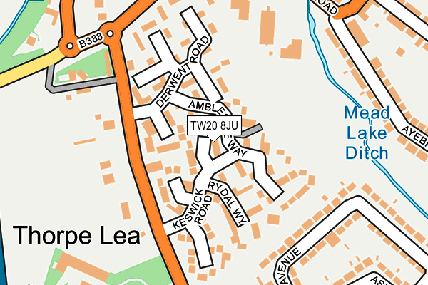 TW20 8JU map - OS OpenMap – Local (Ordnance Survey)