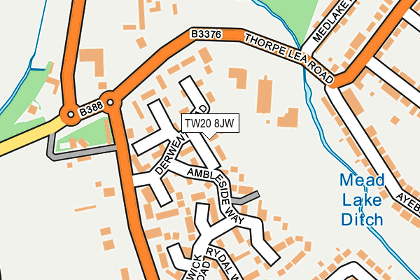 TW20 8JW map - OS OpenMap – Local (Ordnance Survey)