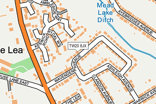 TW20 8JX map - OS OpenMap – Local (Ordnance Survey)