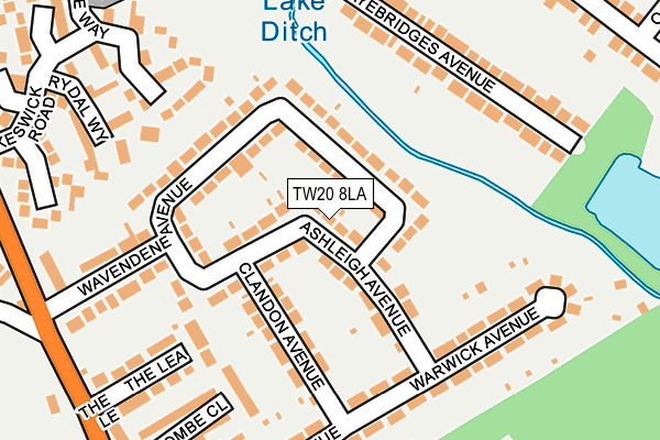 TW20 8LA map - OS OpenMap – Local (Ordnance Survey)