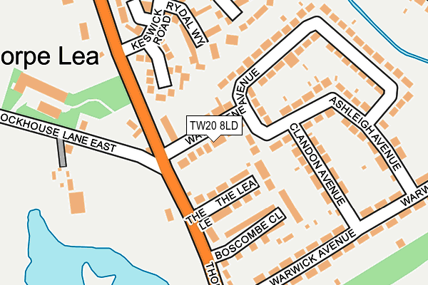 TW20 8LD map - OS OpenMap – Local (Ordnance Survey)