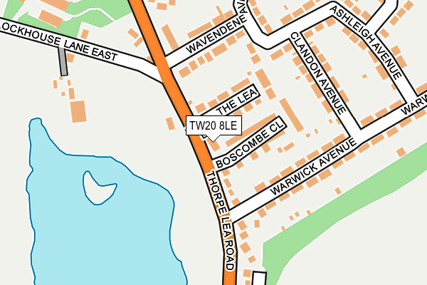 TW20 8LE map - OS OpenMap – Local (Ordnance Survey)