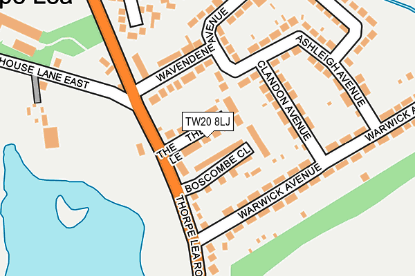 TW20 8LJ map - OS OpenMap – Local (Ordnance Survey)