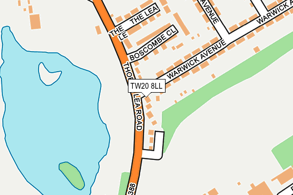 TW20 8LL map - OS OpenMap – Local (Ordnance Survey)