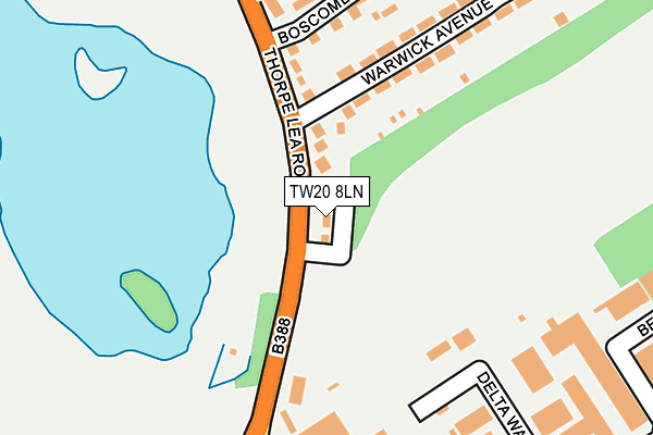 TW20 8LN map - OS OpenMap – Local (Ordnance Survey)