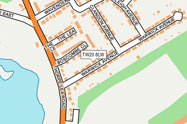 TW20 8LW map - OS OpenMap – Local (Ordnance Survey)