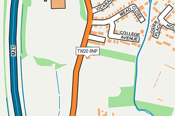 TW20 8NP map - OS OpenMap – Local (Ordnance Survey)