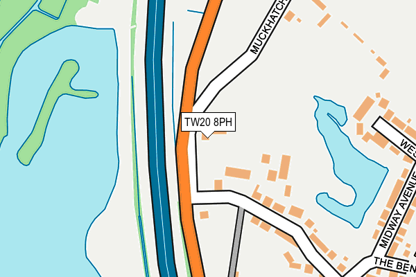 TW20 8PH map - OS OpenMap – Local (Ordnance Survey)