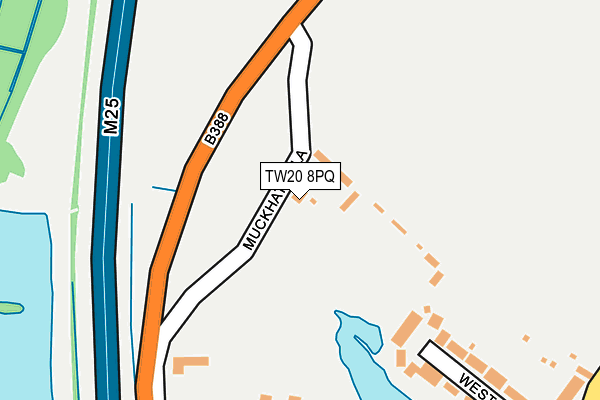 TW20 8PQ map - OS OpenMap – Local (Ordnance Survey)