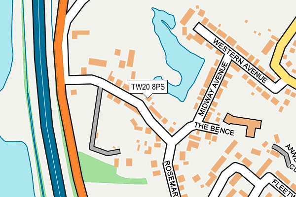 TW20 8PS map - OS OpenMap – Local (Ordnance Survey)