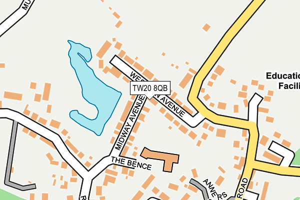 TW20 8QB map - OS OpenMap – Local (Ordnance Survey)
